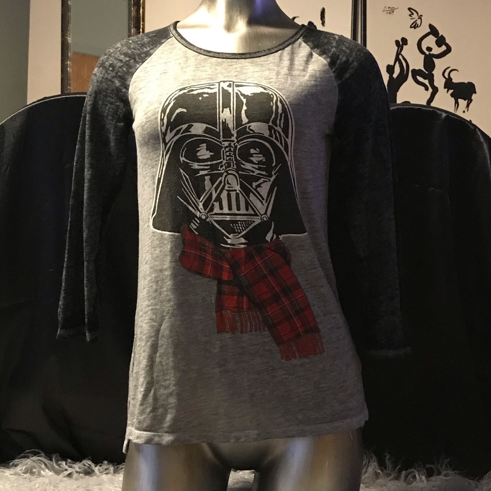 Vintage Star Wars Darth Vader Christmas Scarf Baseball T-shirt